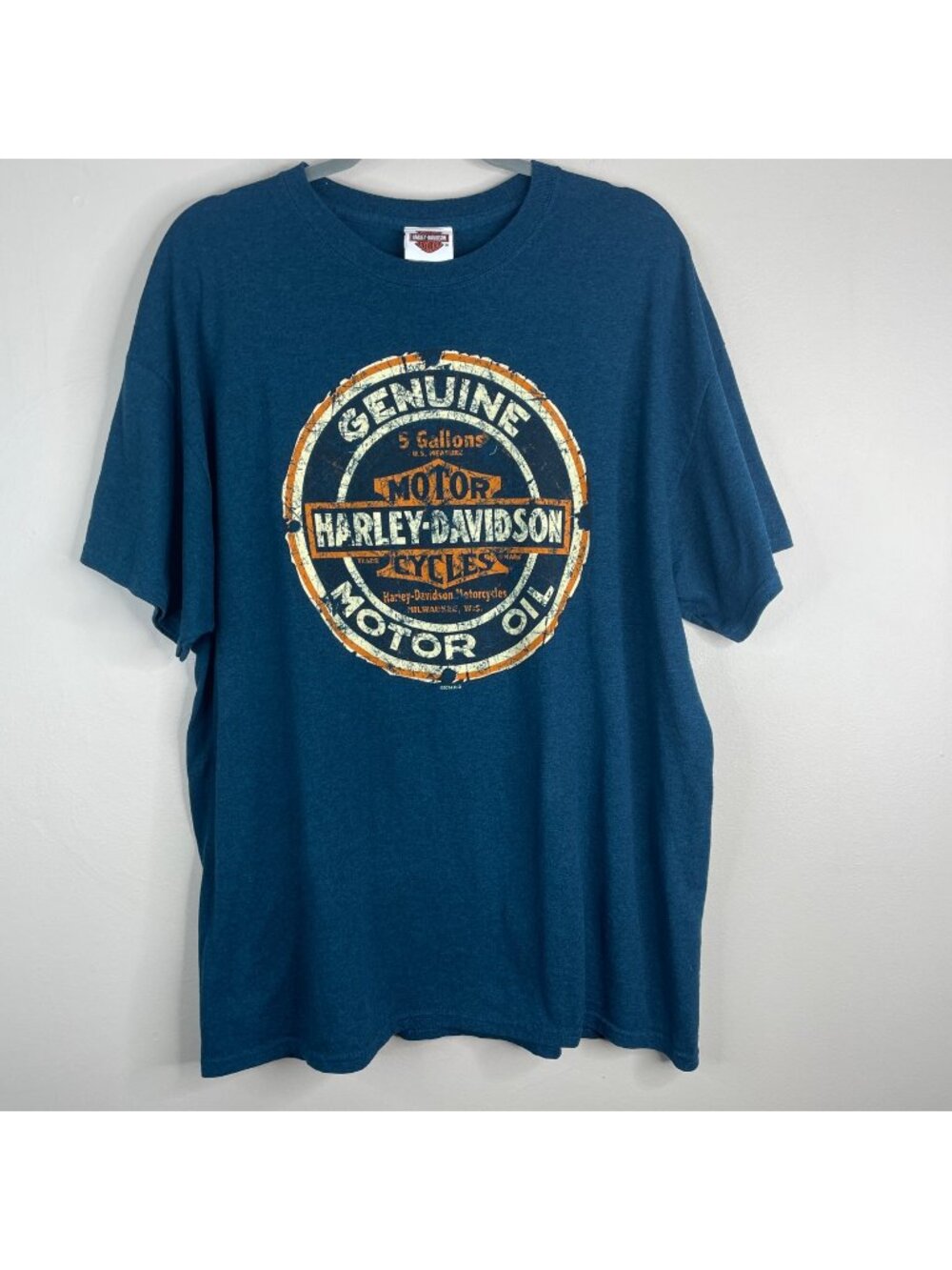Harley Davidson Graphic Shirt XLarge Eagle Pikes Peak Colorado Vintage Style AOP
